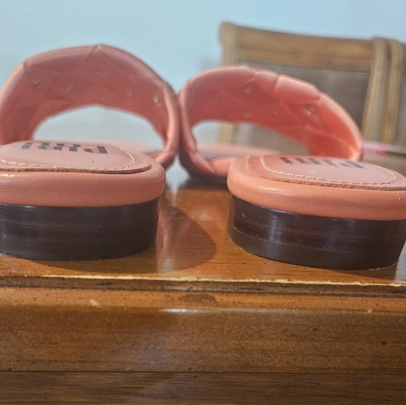 BIBI LOU x Anthropologie satin woven embellished Square toe Orange Sandals - Picture 13 of 16